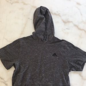 Adidas •short sleeve hoodie•